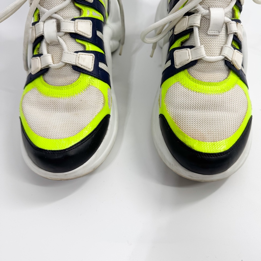 Louis Vuitton Archlight Yellow White Mesh Sneakers 39 - Picture 3 of 8